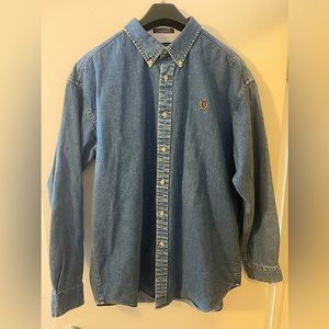 Tommy Hilfigier Classy Denim Button Up Shirt Men’s XL